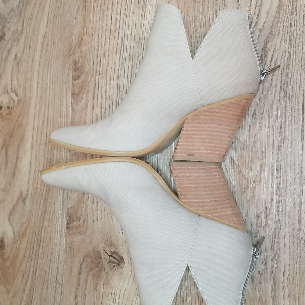Mi.im Womens Beige Low Block Heel Booties Size 6.5 - Picture 7 of 16